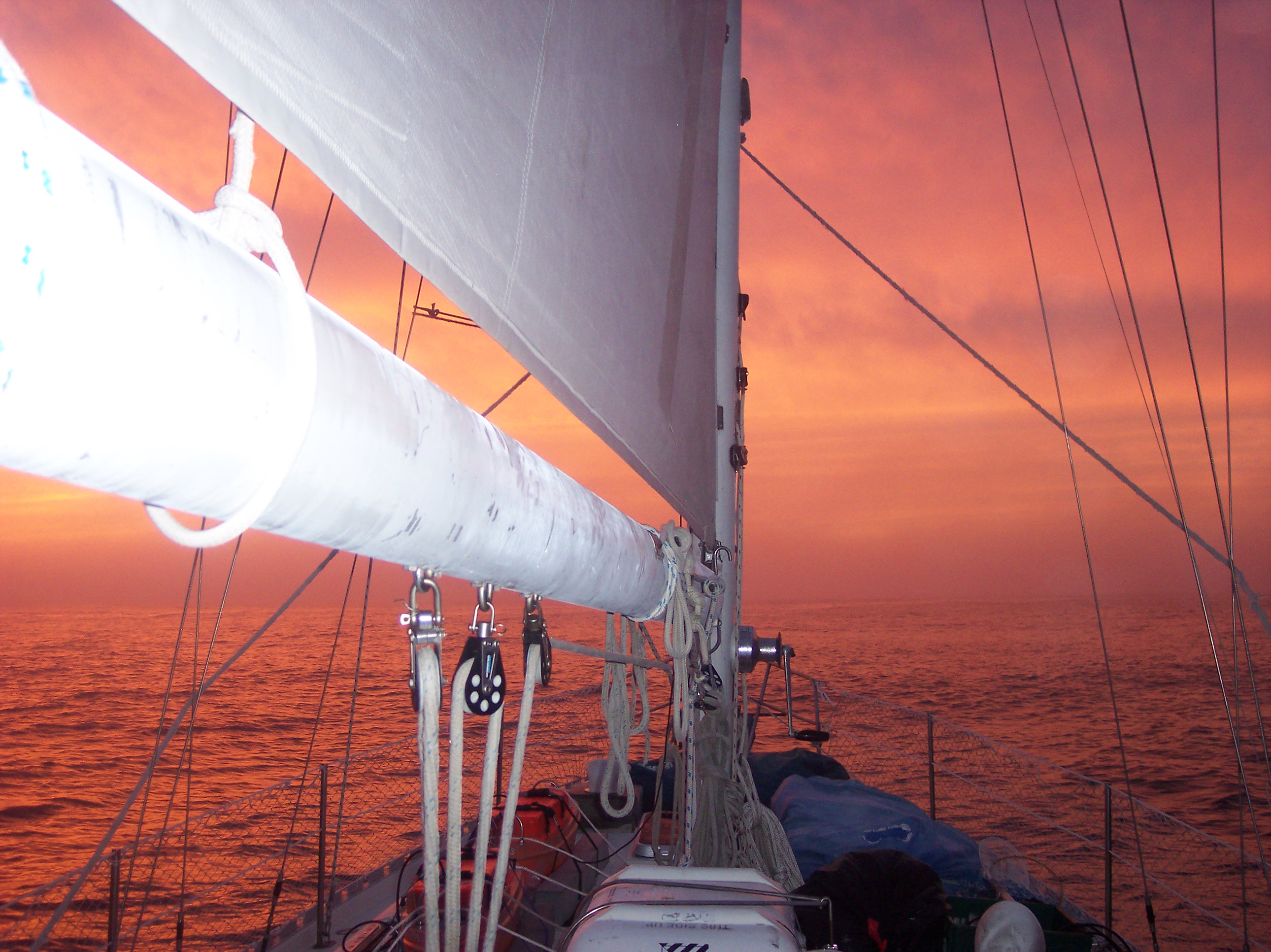 Sunset on our research vessel Balaena