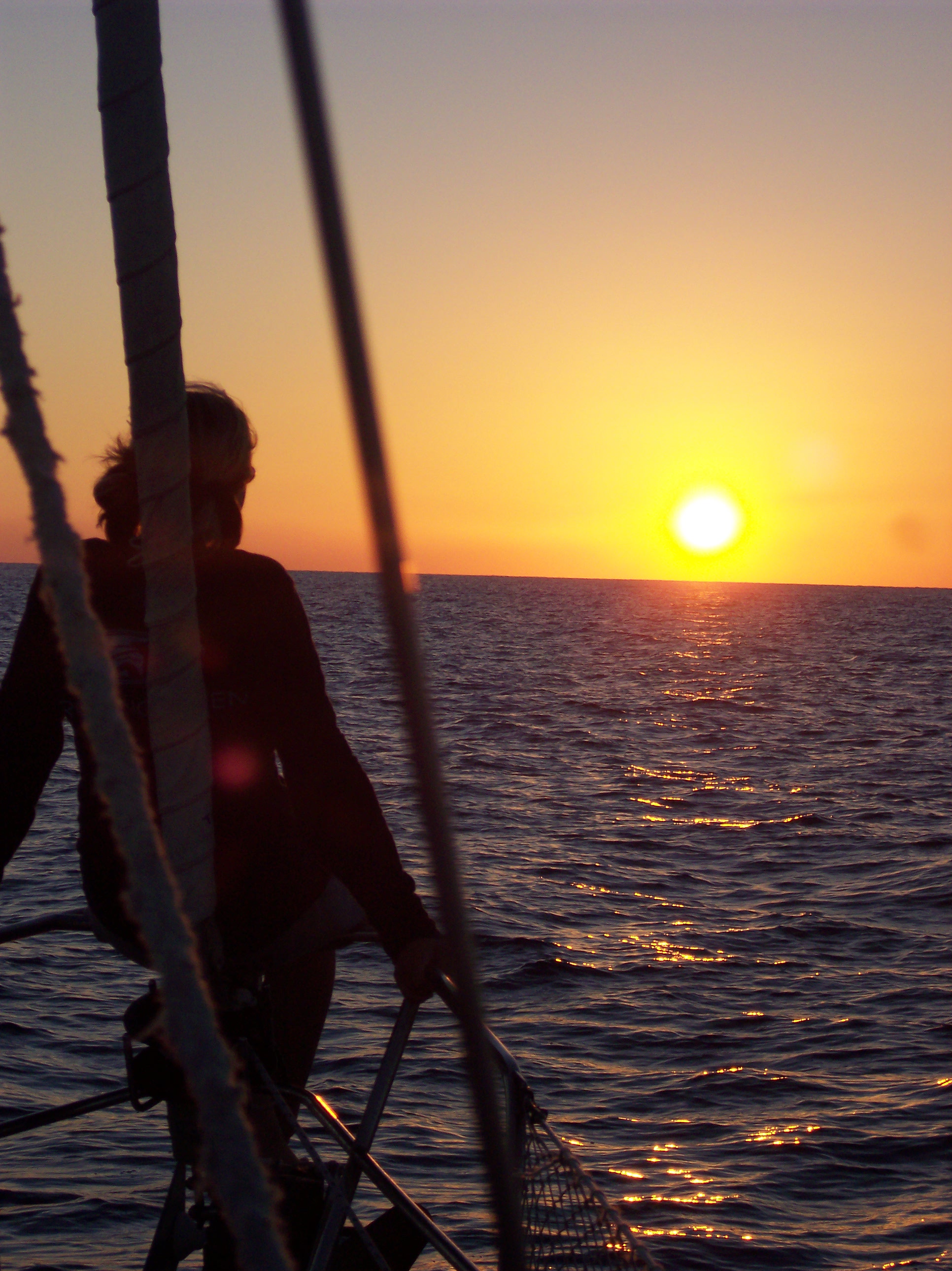 Sunset on our research vessel Balaena